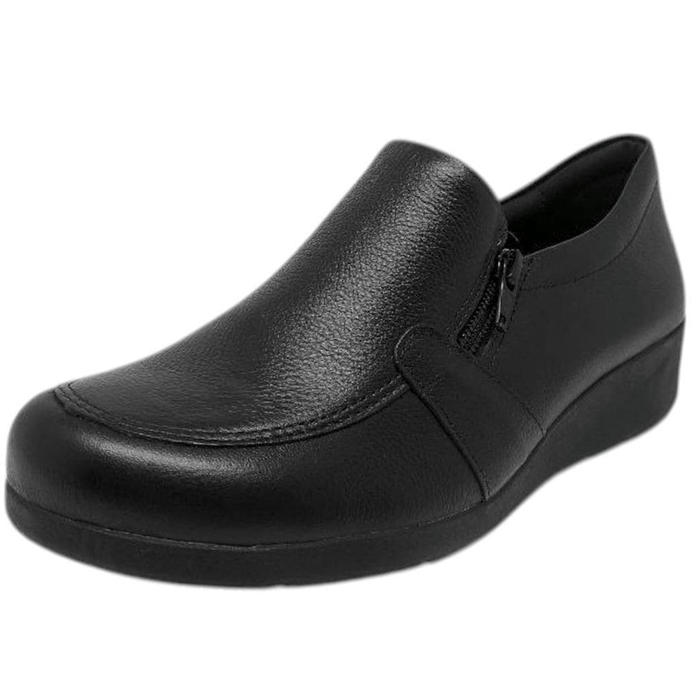 Sapato Anabela Salto Baixo Conforto Comfortflex