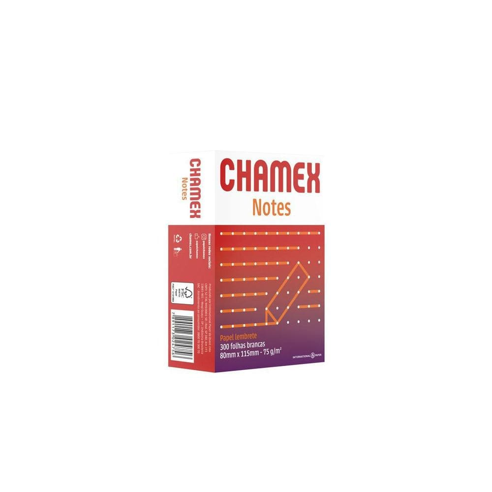 Bloco para Recado Chamex Notes 80x115mm 300 fls.