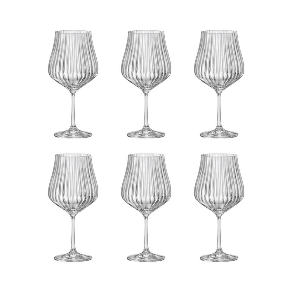 Jogo 6 Taças Cristal Bourgogne Ou Gin 600 Ml Linha Tulipa