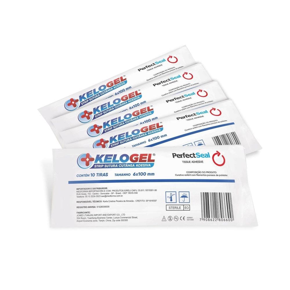 Sutura Cutânea Ponto Kelogel Strip 6Mmx100Mm 50Un