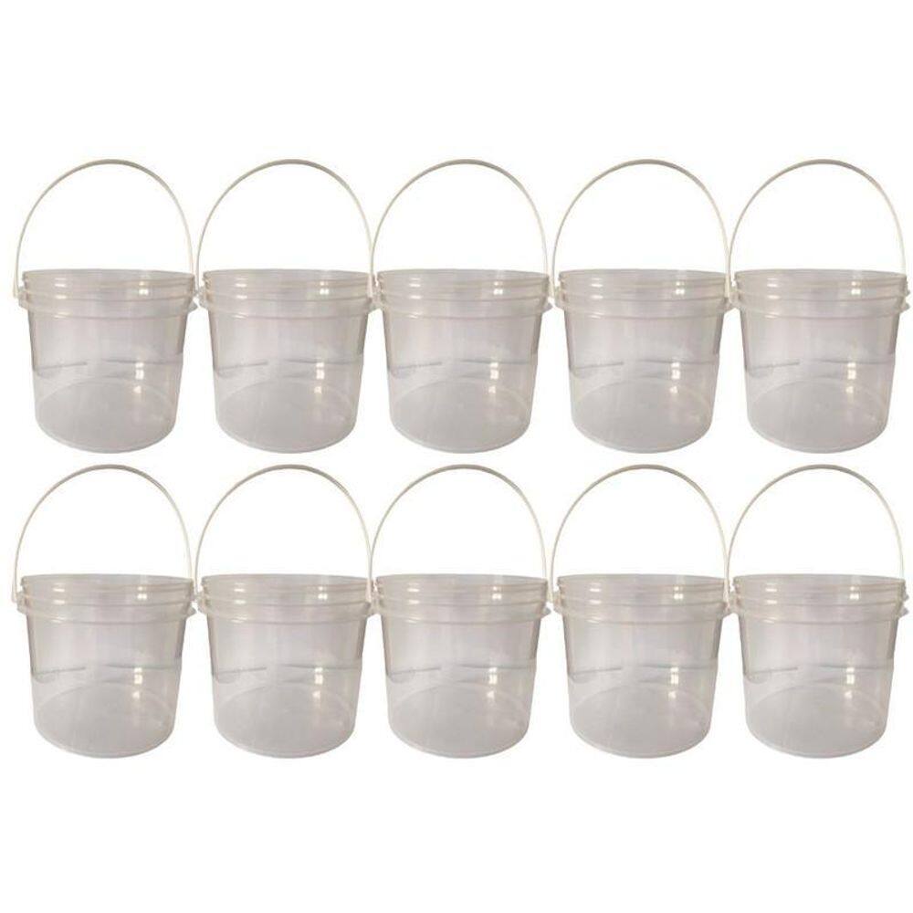 Balde Transp 2.2L Alça Plast Redondo P Bolo 10 Pçs