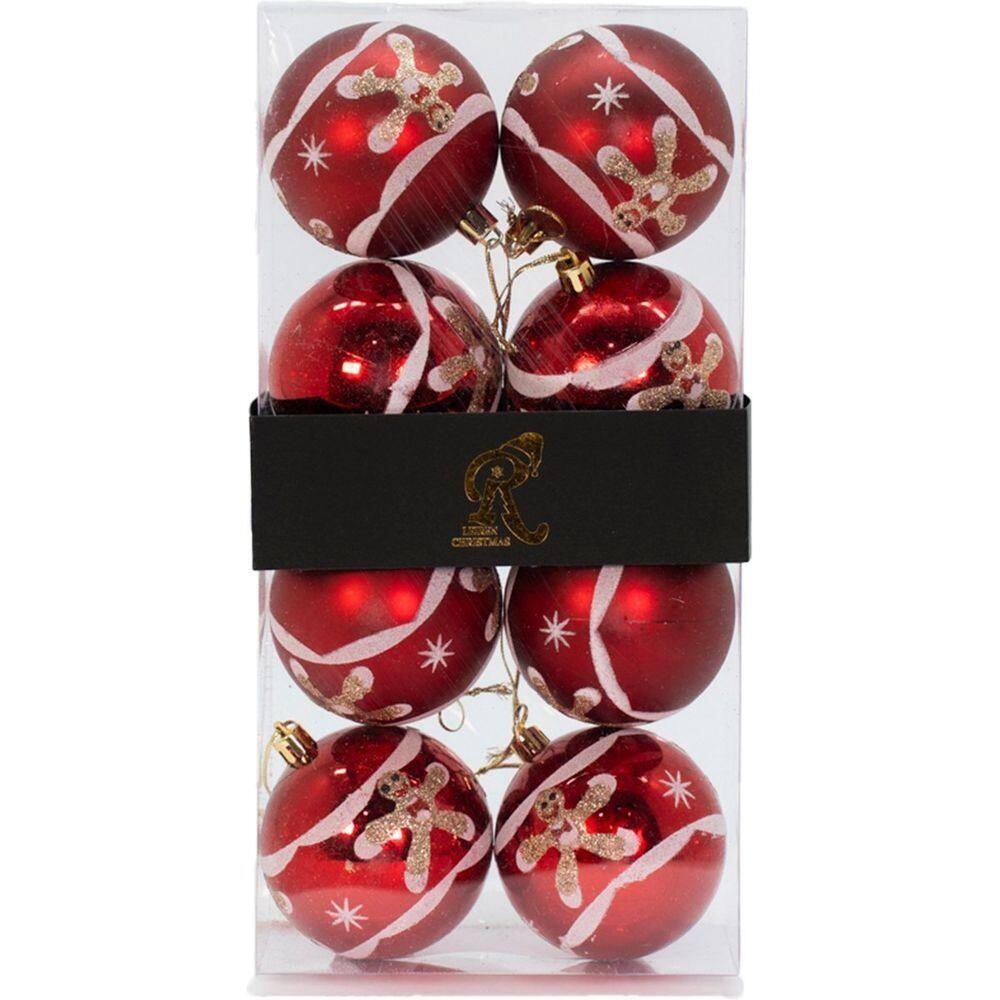 Kit 24 Bolas Enfeite Natalino árvore Natal Vermelho Branco