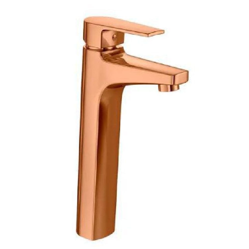 Misturador Monocomando Lavatório de Mesa Bica Alta Red Gold