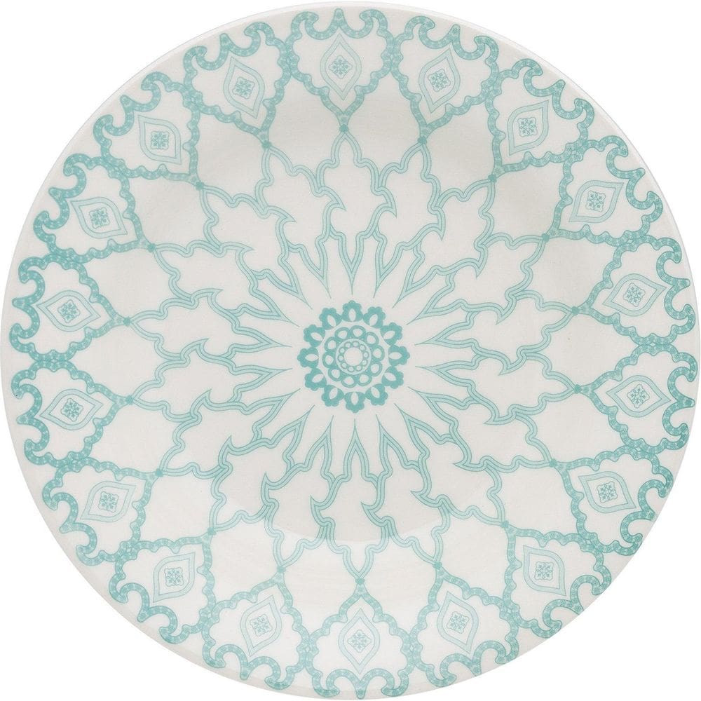 Kit 12 Pratos De Sobremesa Donna Mandala Oxford Cerâmica 19C
