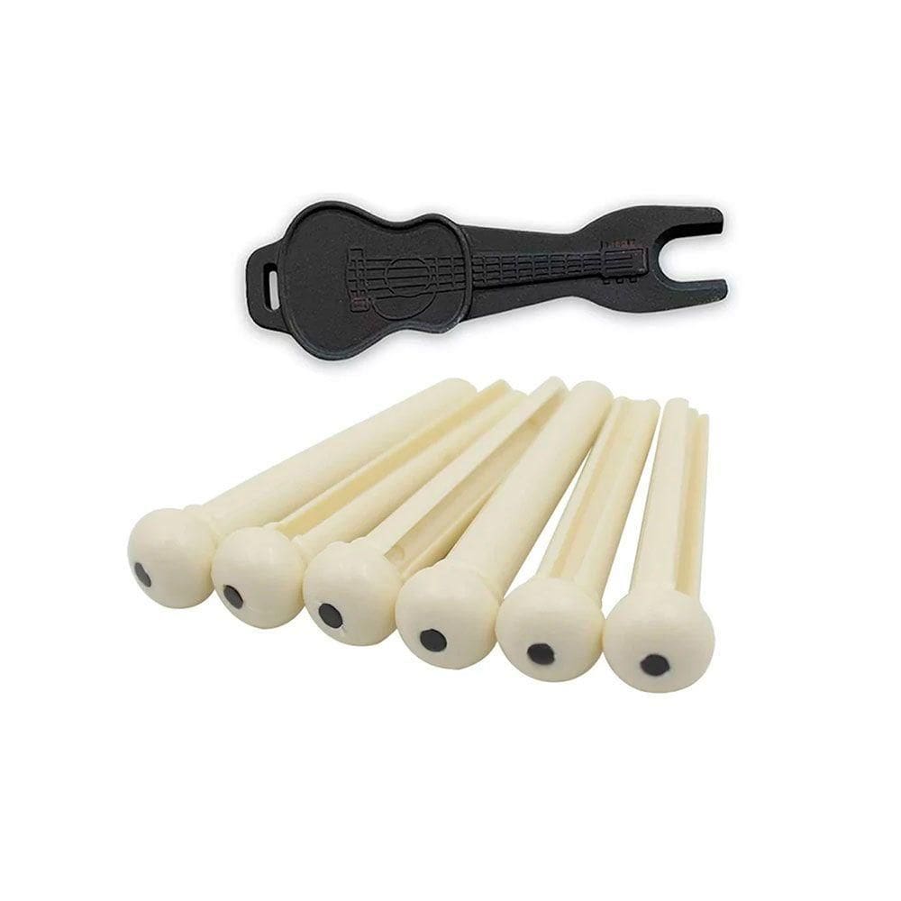 Jogo De Pinos Plásticos Liverpool Violão Aço Branco - AC2994