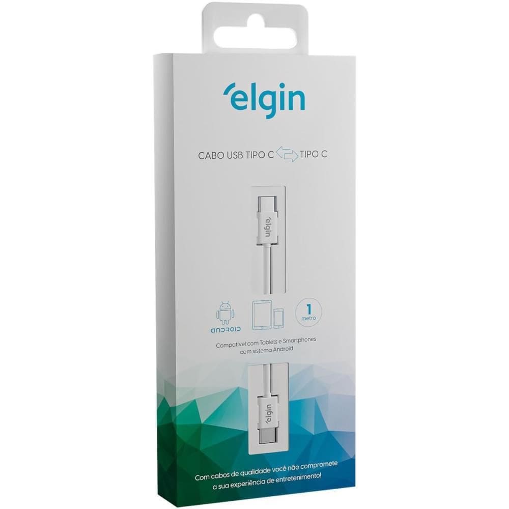Cabo Usb Tipo-C P/tipo C 1m Branco - Elgin