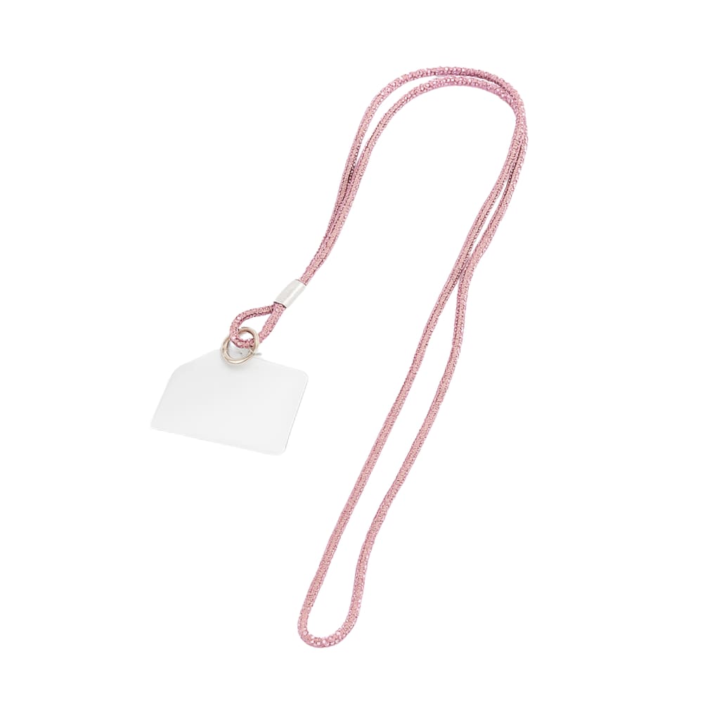 Cordão Universal Nerdcase para Celular, Poliéster, Rosa com Brilho