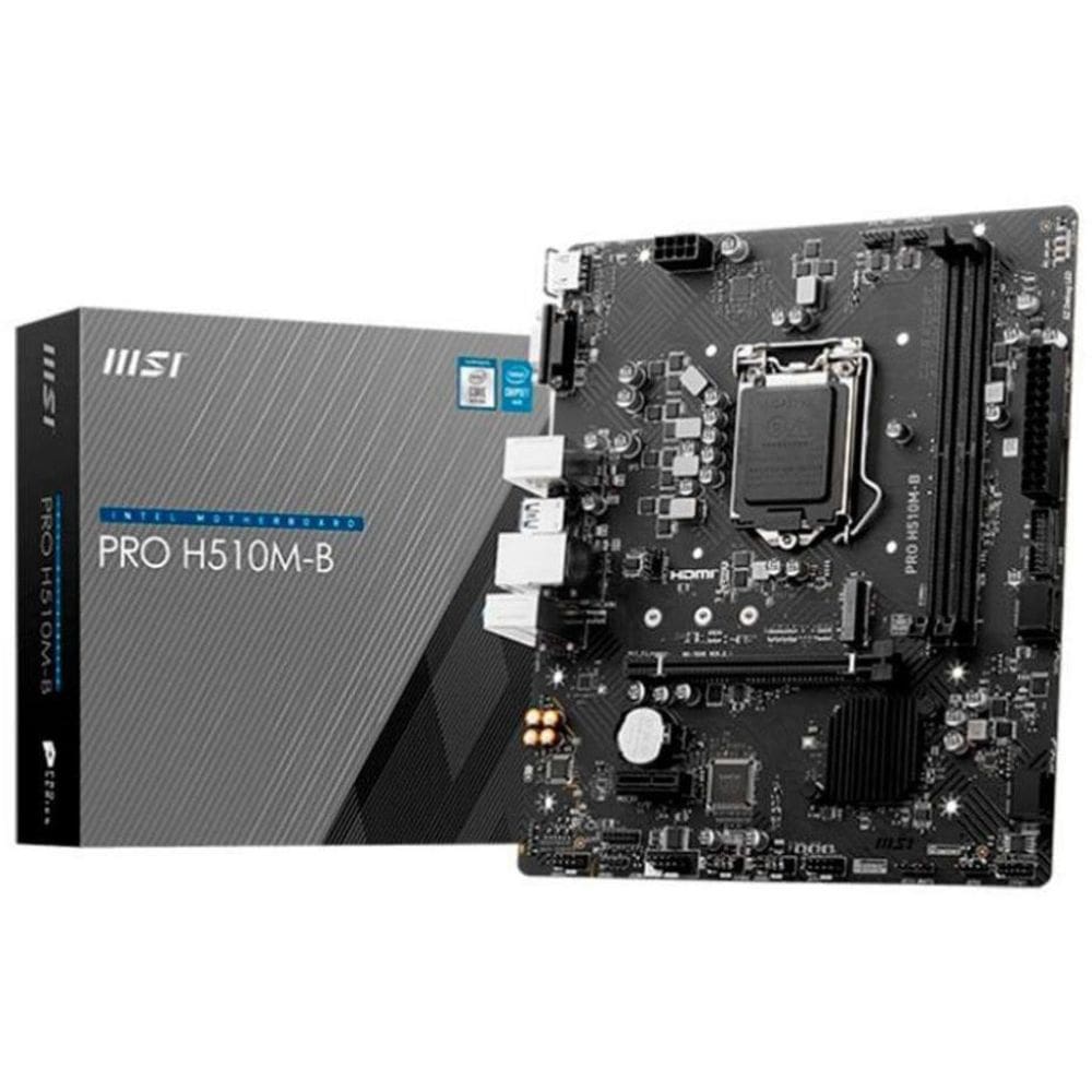 Placa Mae Msi Pro H510M-B Chipset H470 Intel 1200 Somente 10