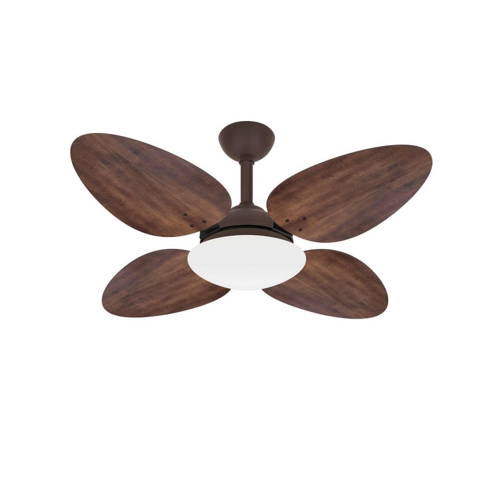 Ventilador Teto 4 Pás Madeira Silencioso Trevo Ventax 220V