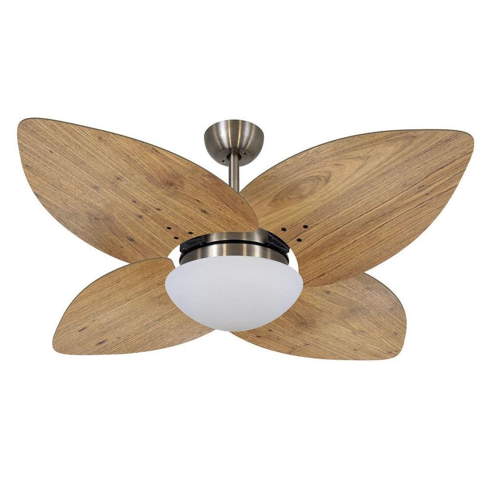 Ventilador De Teto Dunamis Bronze 4 Pás Rádica Freijó 220V