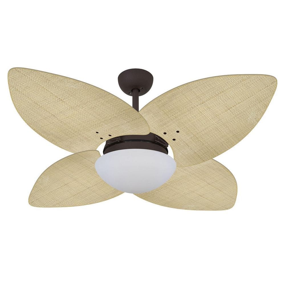 Ventilador De Teto Vd42 Dunamis Marrom Rattan Natural 110V