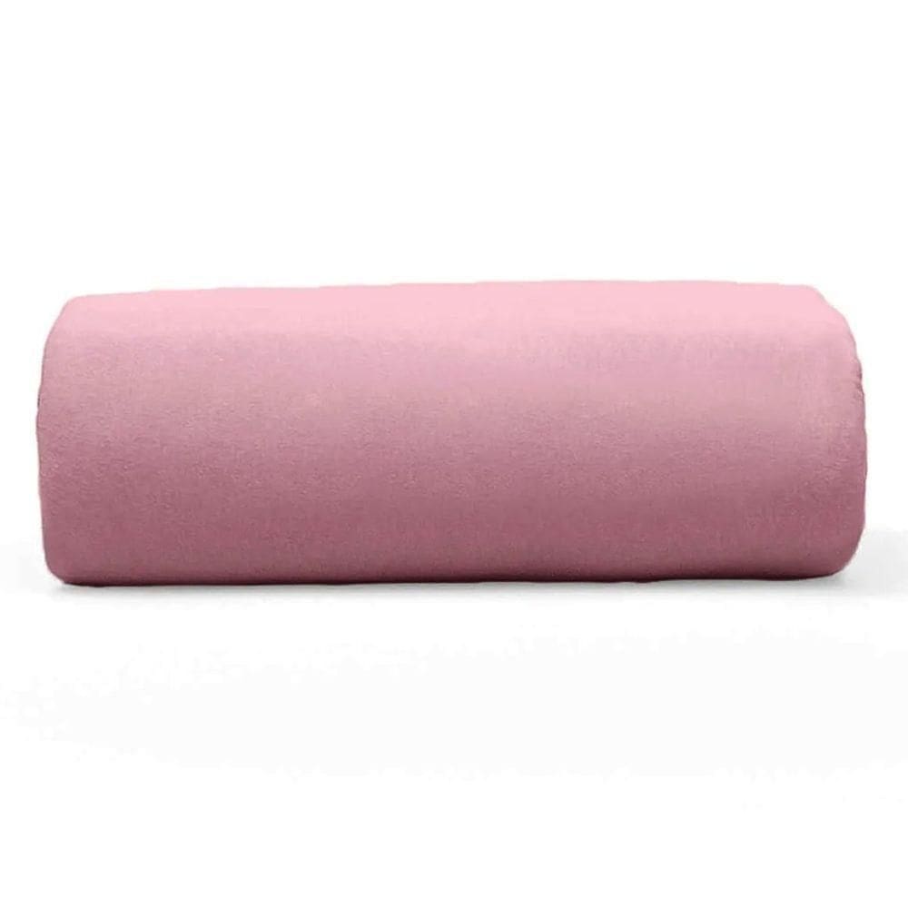 Lençol Buettner Casal Malha 100% Algodão Basic Liso Com Elástico Rose Blush