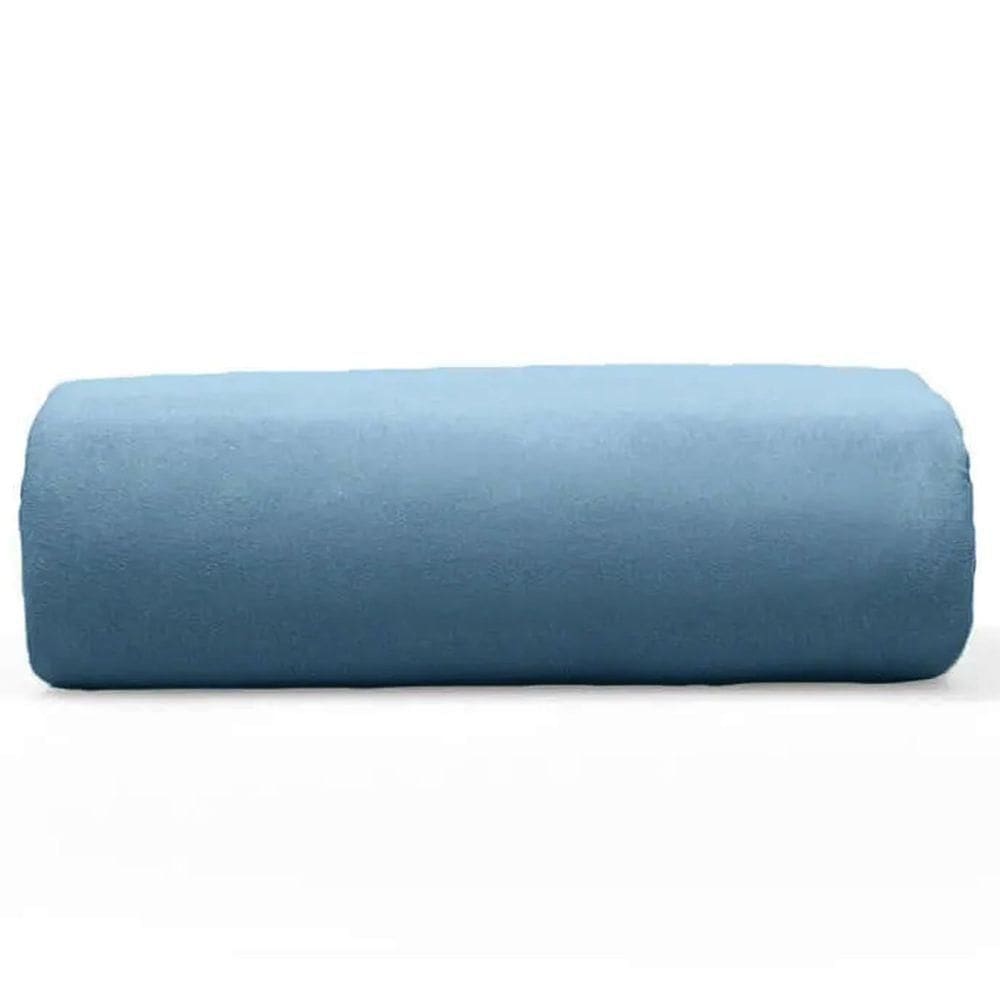 Lençol Buettner Casal Malha 100% Algodão Basic Liso Com Elástico Jeans