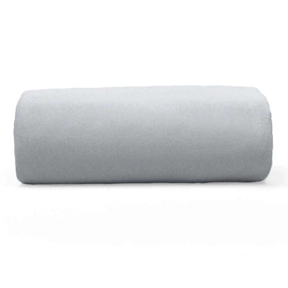 Lençol Buettner Queen Malha 100% Algodão Basic Liso Com Elástico Prata