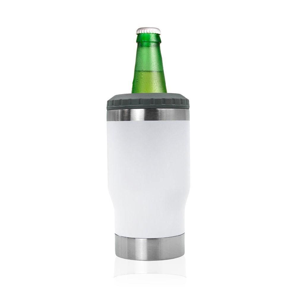 Porta Lata E Garrafa Long Neck Térmico Com Abridor - Branco