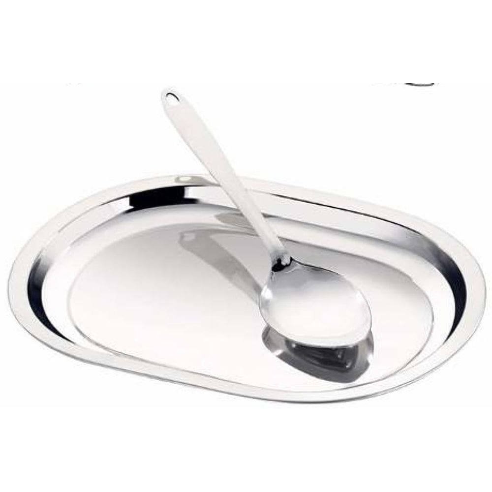 Travessa De Arroz Colher Conjunto 2 Peças Art House Inox