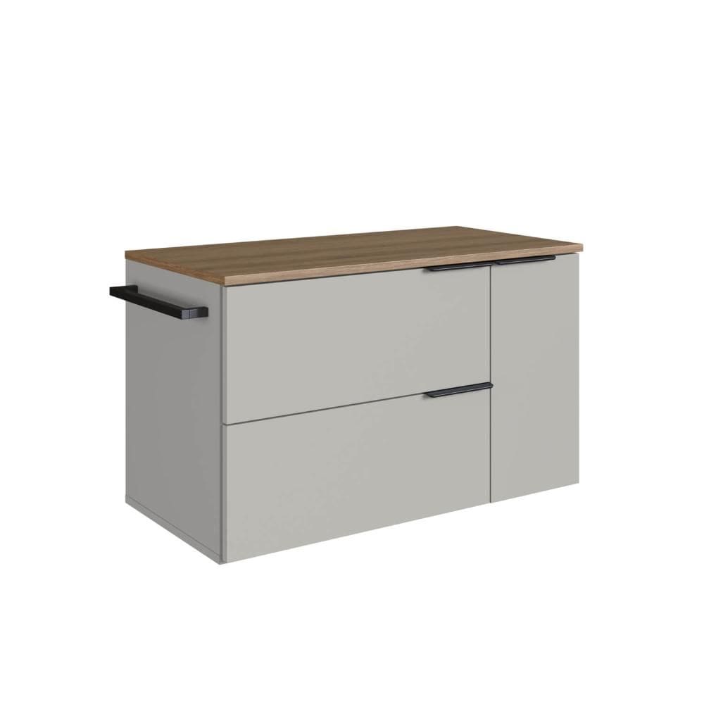 Gabinete Suspenso 80cm Mel Arenas Toalheiro Portas e Gaveta BH8020MA