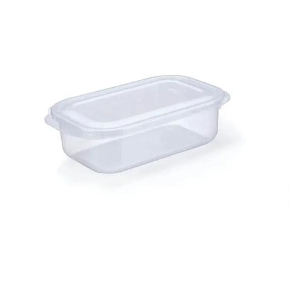Pote De Plástico Transparente Retangular Alto 868Ml- Nitron
