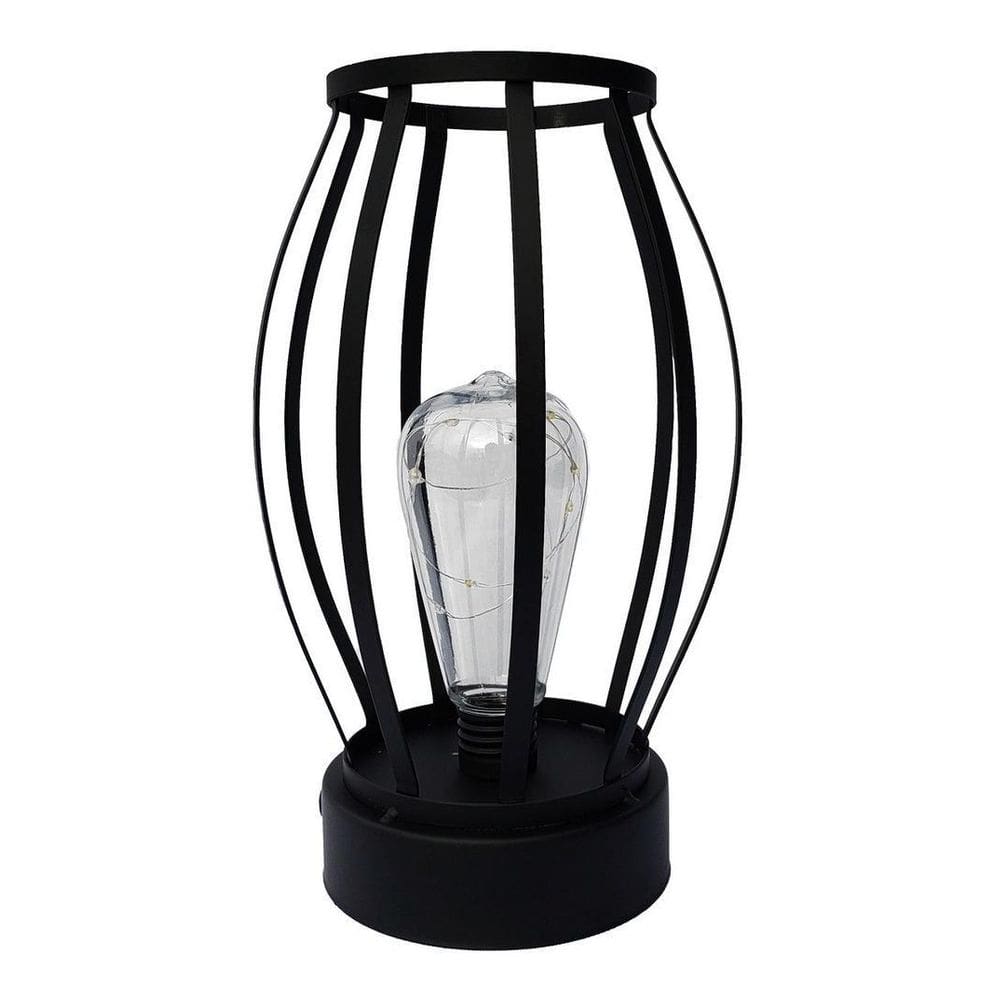 Luminária Metal Aramada Abajur Led Mesa Escritório Bancada