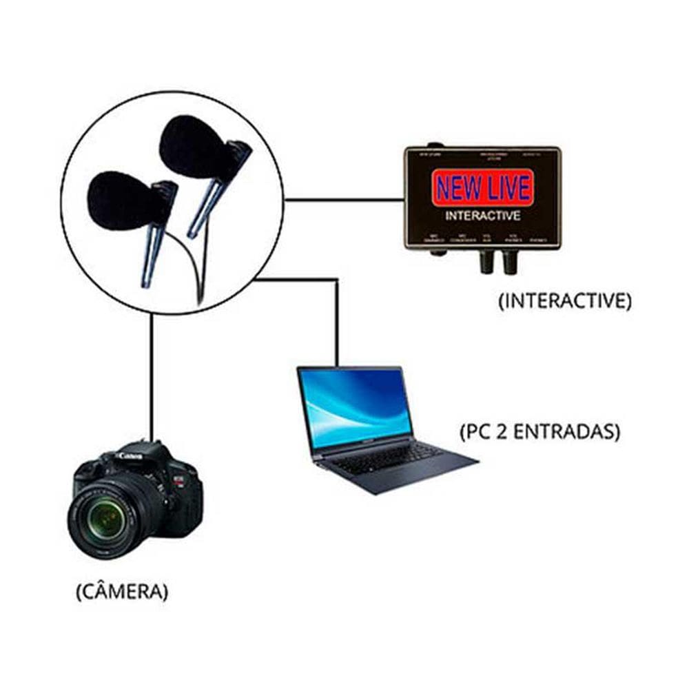 2 Microfones De Lapela Conector P2 New Live