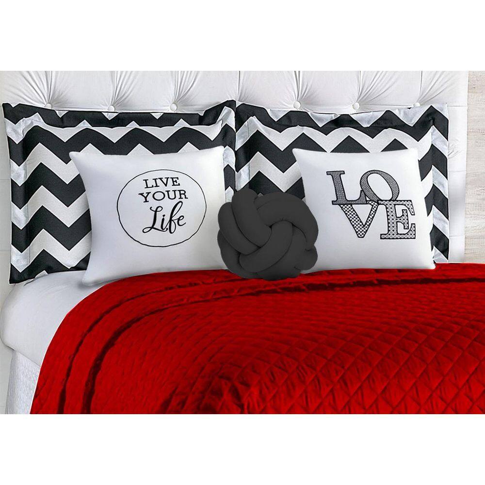 Cobre Leito Isabela Queen Olivia Enxovais 08 Peças Vermelho