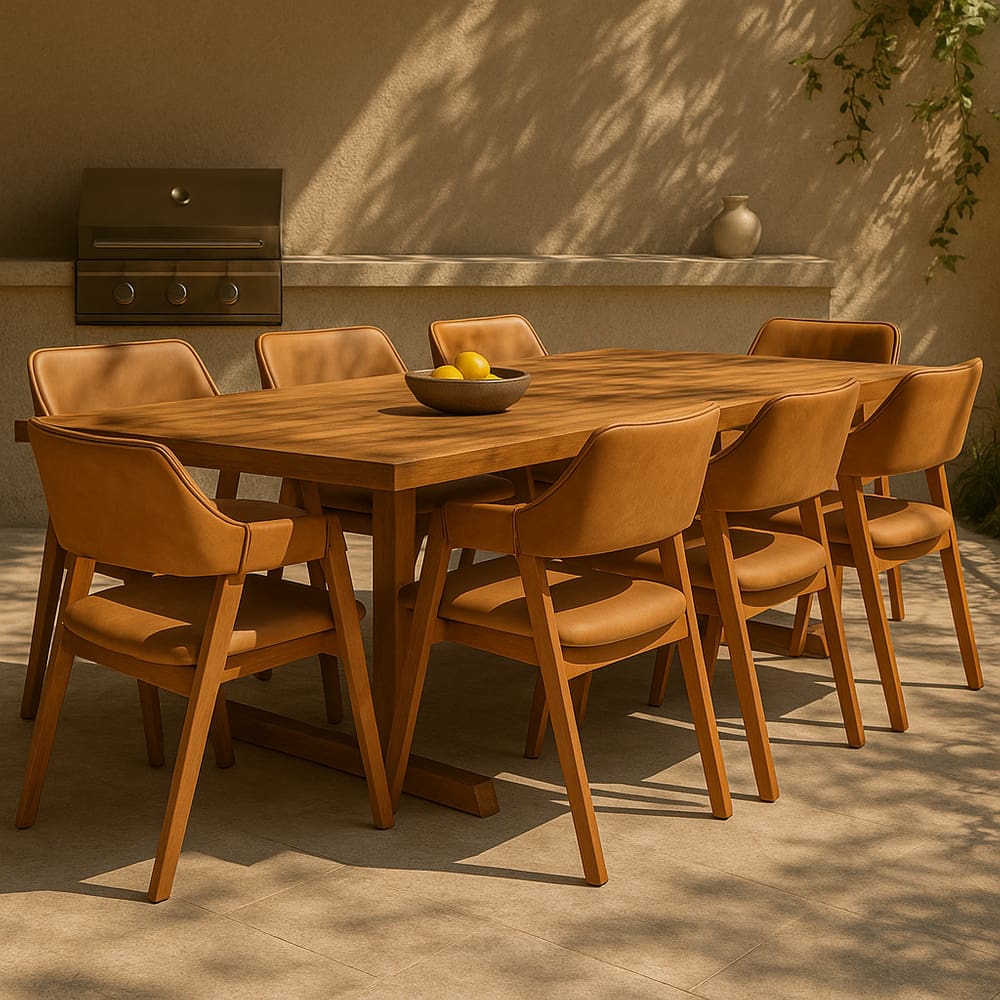 Combo 2 Cadeiras De Jantar Modernas Madeira Maciça Encosto Ergonômico