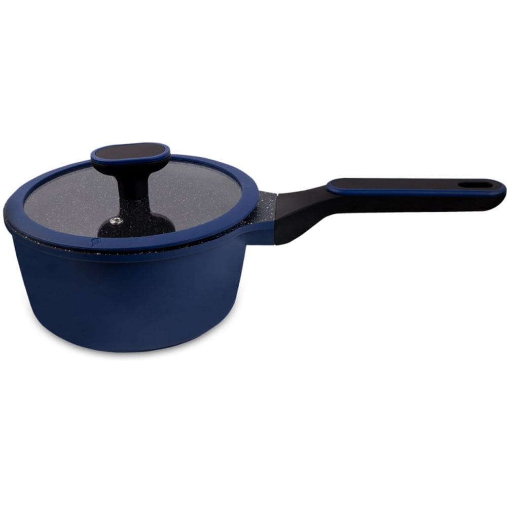 Panela Hercules Marine Redonda Antiaderente Ceramica Indução Azul 18x9cm 1,8L