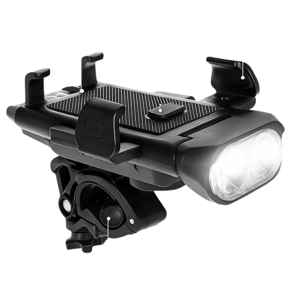 Luz LED Multifuncional com Suporte Farol Buzina e Power Bank