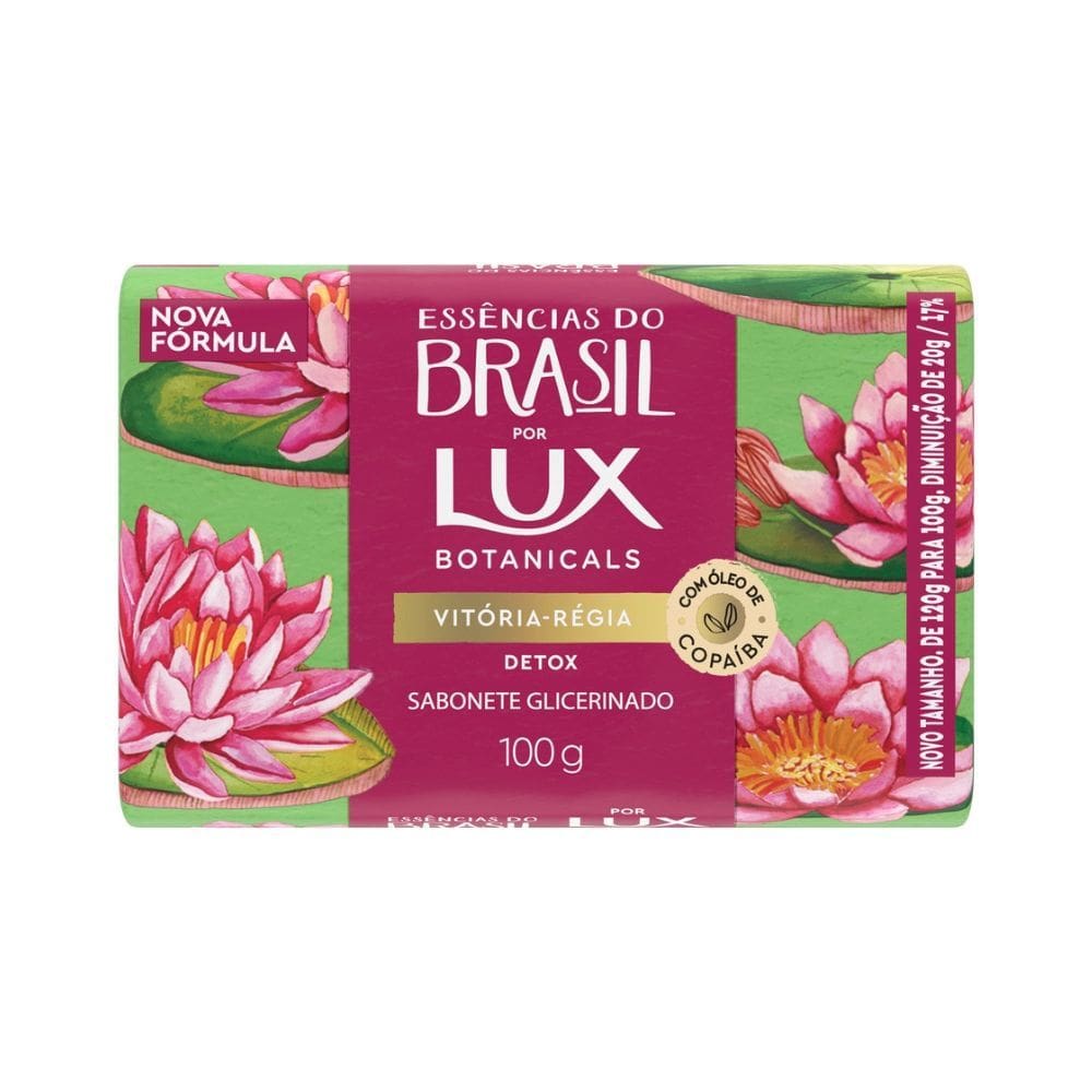Sabonete em Barra Glicerinado Lux Botanicals Essências do Brasil Vitória Régia Detox 100g