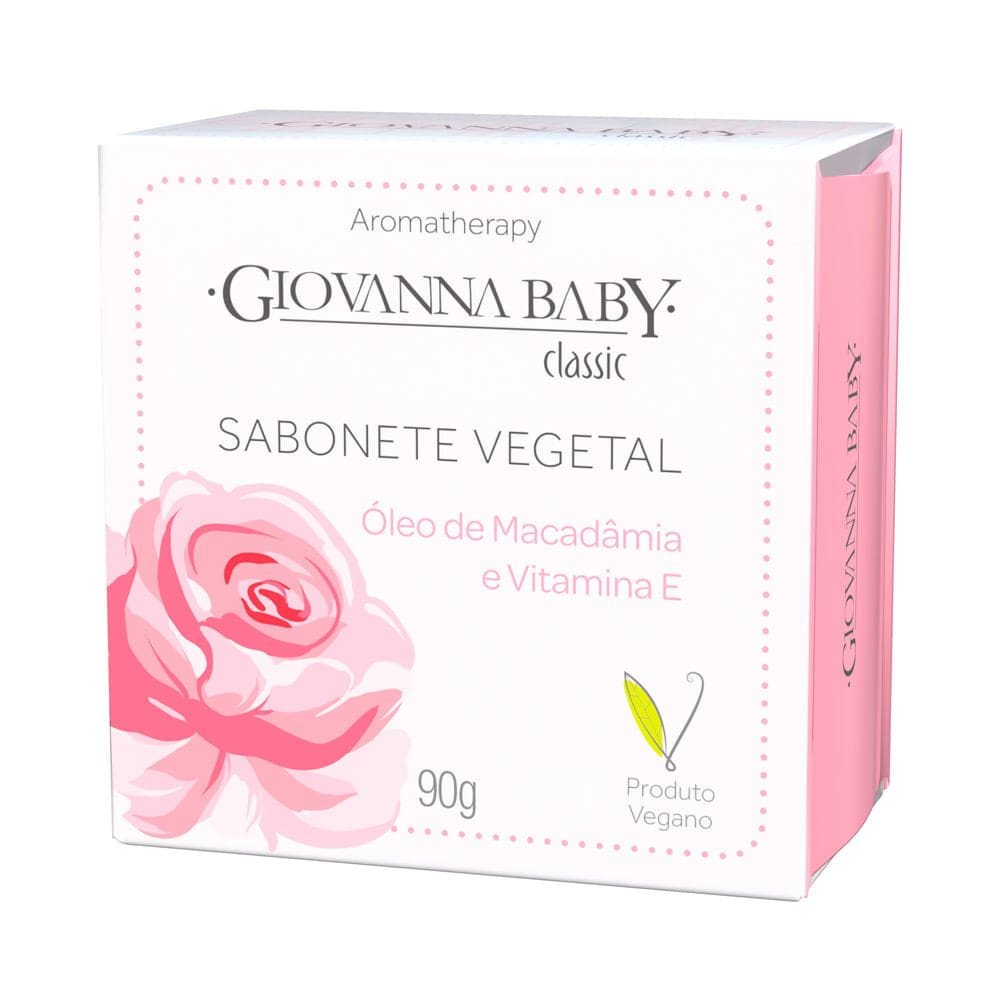 Sabonete em Barra Vegetal Giovanna Baby Classic Óleo de Macadâmina e Vitamina E 90g