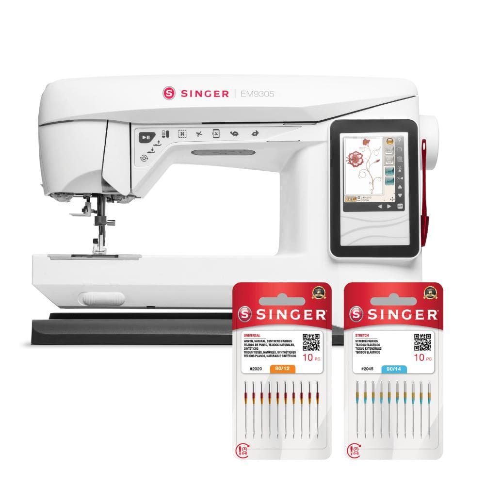 Kit Máquina de Bordar EM9305 e Blisters de Agulhas Bivolt