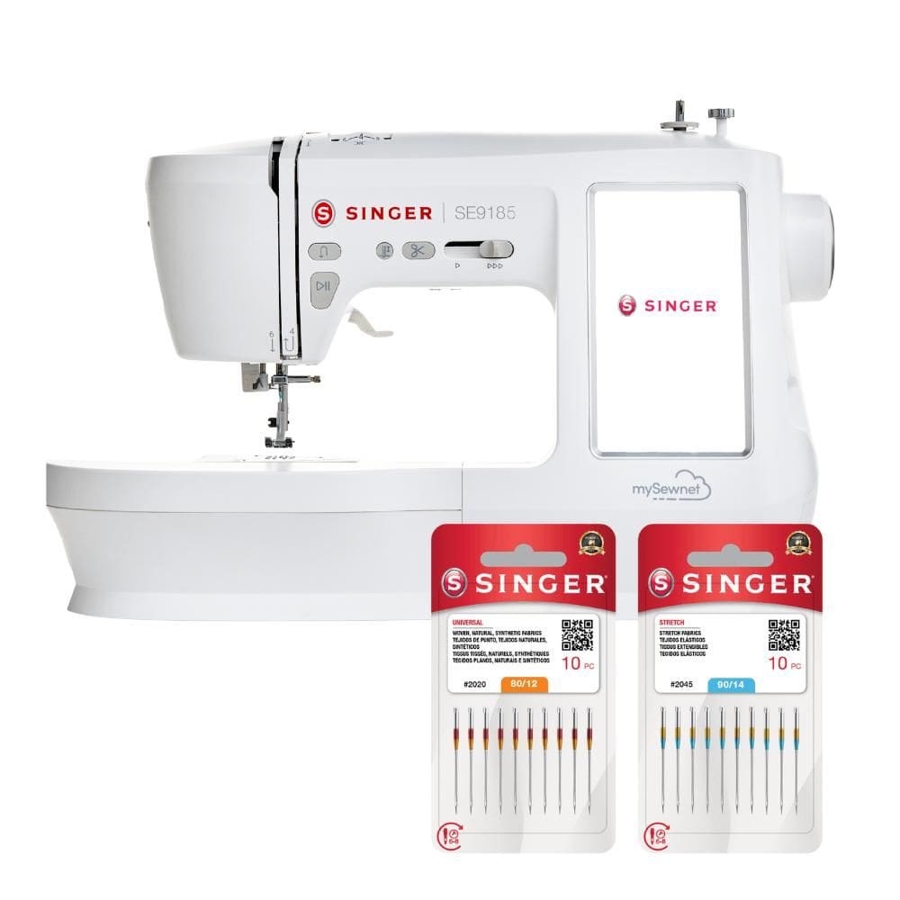 Kit Máquina de Bordado e Costura SE9185 e Blisters de Agulhas Bivolt