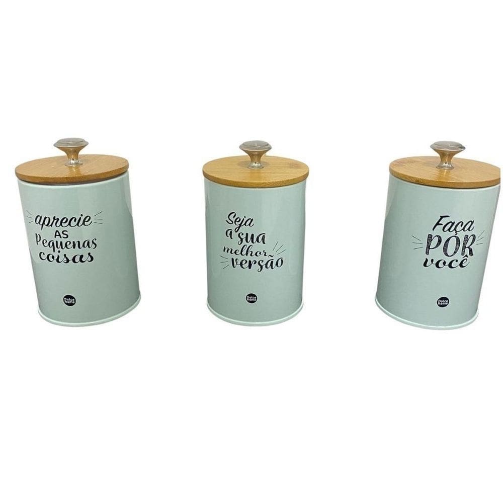 Kit 3 Latas Slogan 2 Cores 9,8X15,5Cm