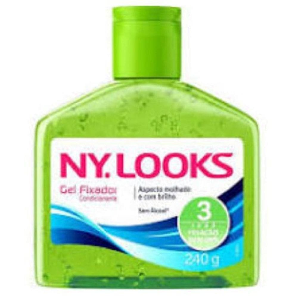 Gel Fixador Ny Looks Verde Fixaçao Extra Forte - 240G
