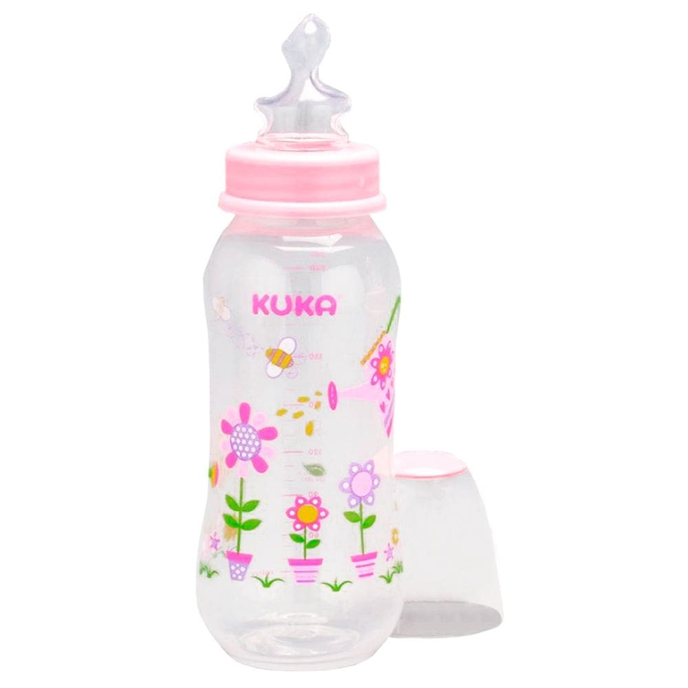 Mamadeira Kuka Natural Color Rosa 250Ml Bico Universal- 1542