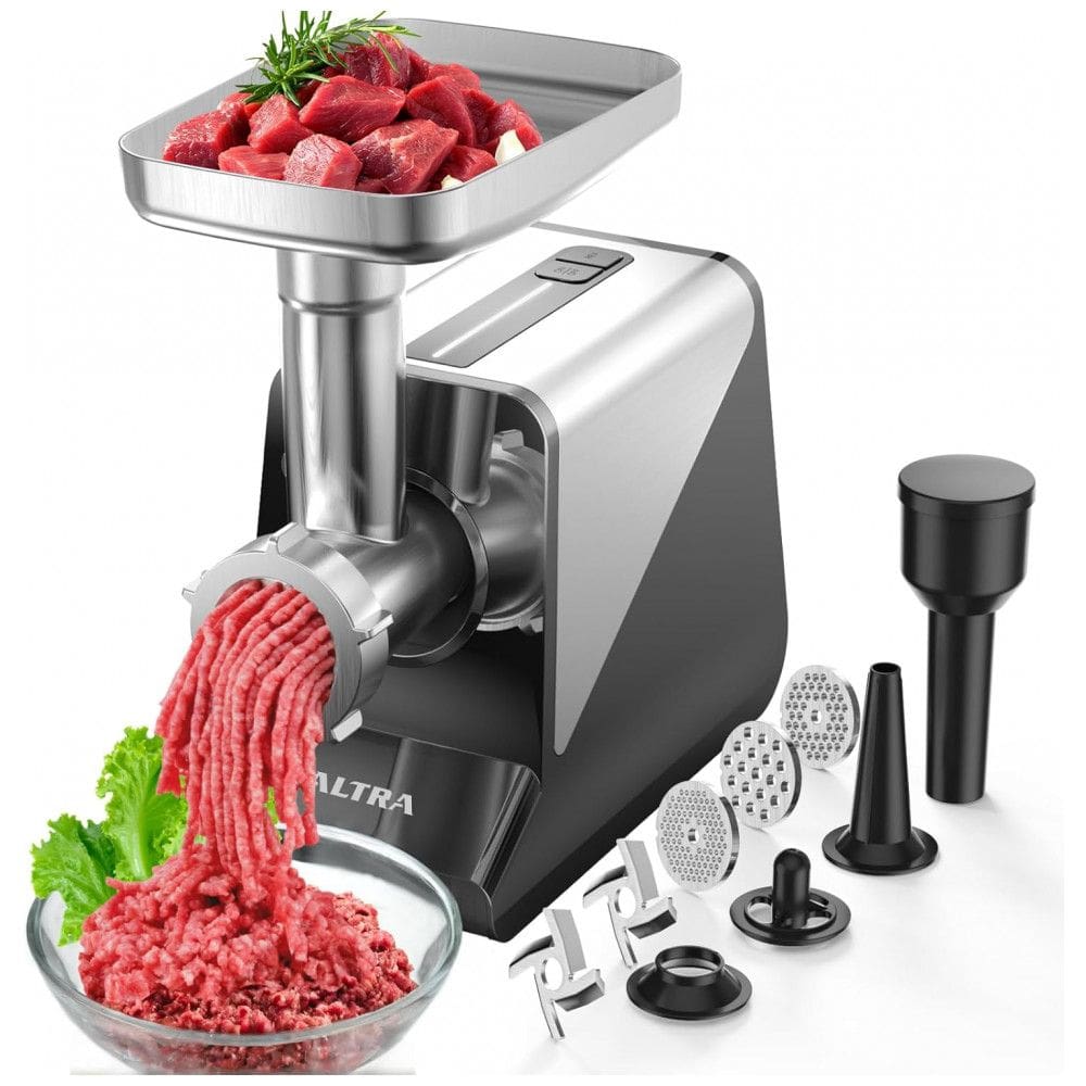 Moedor de Carne 8, 3200W Máximo Elétrico Super Resistente para Embutir Salsichas com 2 Lâminas de Aço Inoxidável e 3 Discos de Moagem,