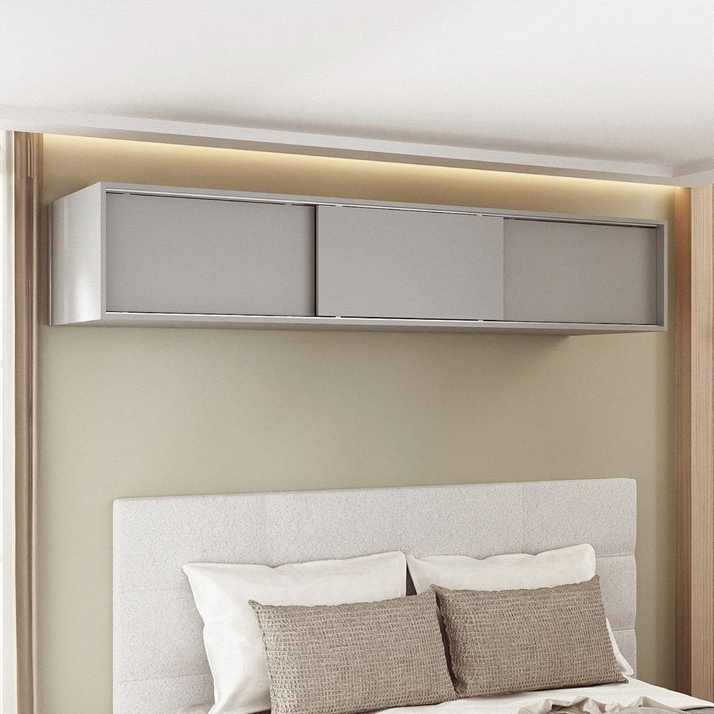 Ponte Modular 3 Portas de Correr Jade Cabecasa Madeiramadeira Cinza Urbano