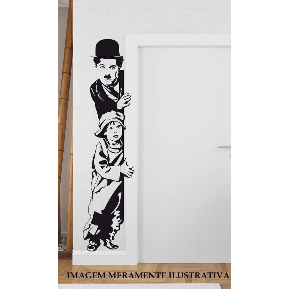 Adesivo Para Porta Charlie Chaplin