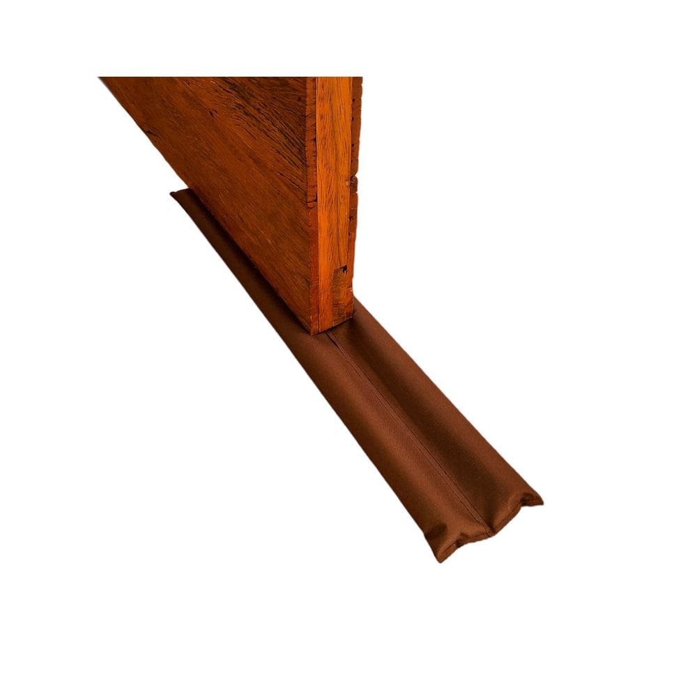 Veda Protetor De Porta Tecido Marrom 90Cm