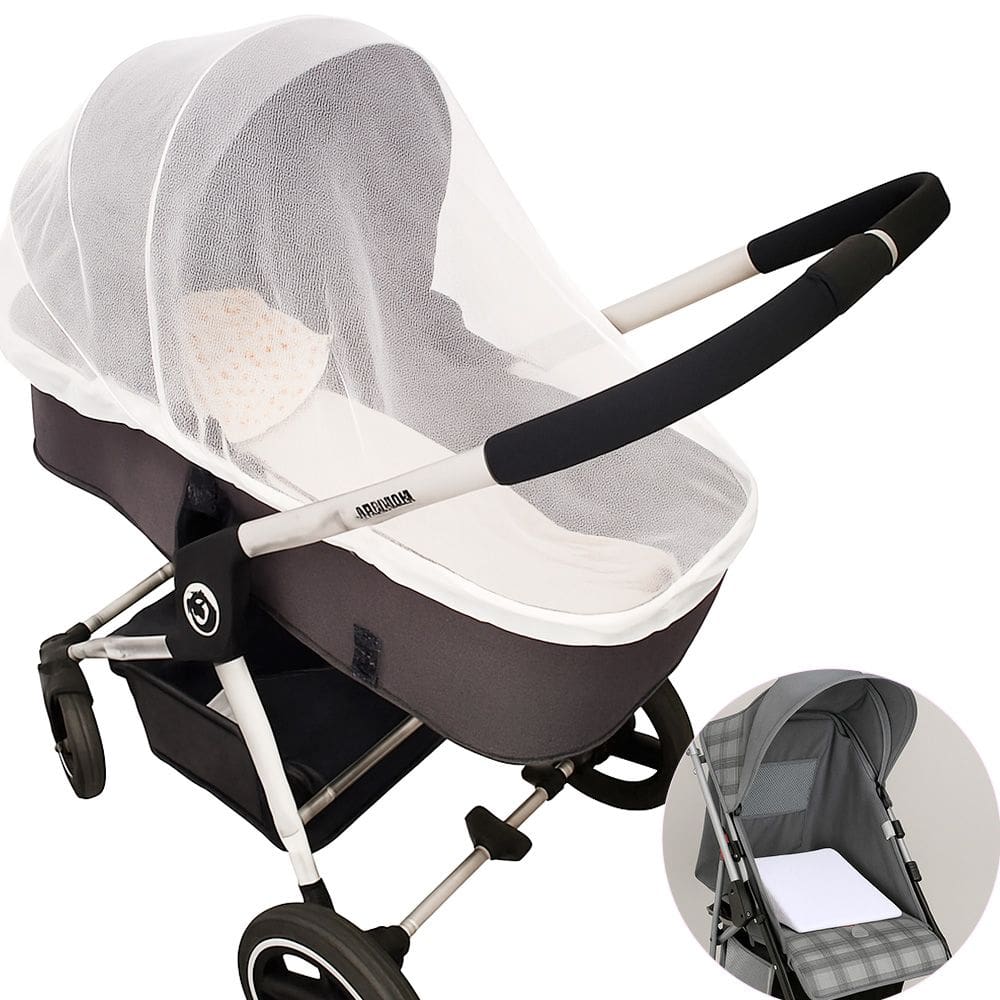 Kit para Carrinho de Bebê com Mosquiteiro e Rampa Antirrefluxo