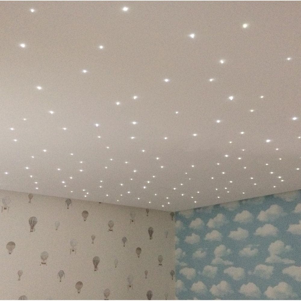 Kit Iluminação Noite Estrelada 120 Pontos Fibra Otica Branca