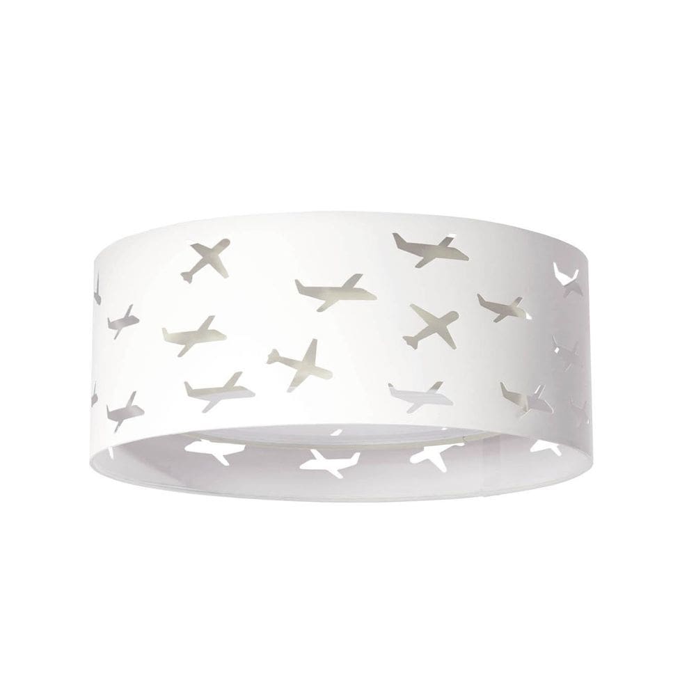 Luminária Infantil Plafon Aviões  Duplo Branco 40X16