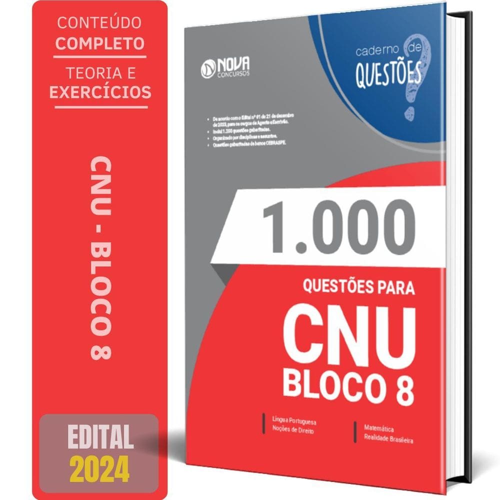 Livro Questões Gabaritadas O Cnu Bloco 8 Nível Intermediário