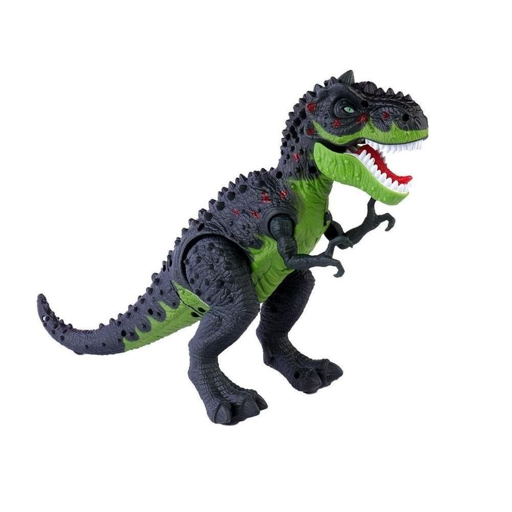 Brinquedo Dinossauro T-Rex Solta Fumaça Com Luz E Som