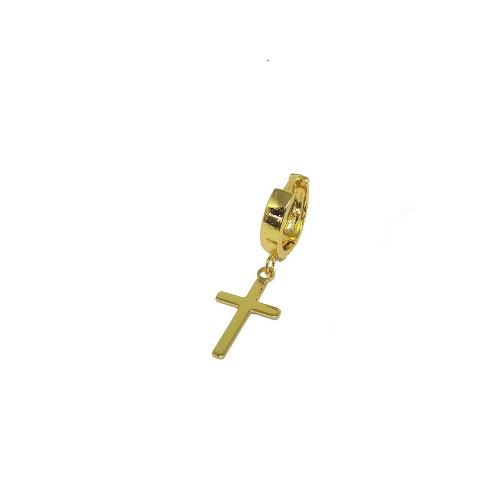 Brinco Masculino Argola Com Cruz 1 unidade Não É O Par