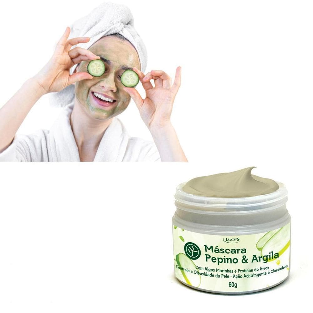 Máscara De Argila E Pepino Controla Oleosidade E Clareador