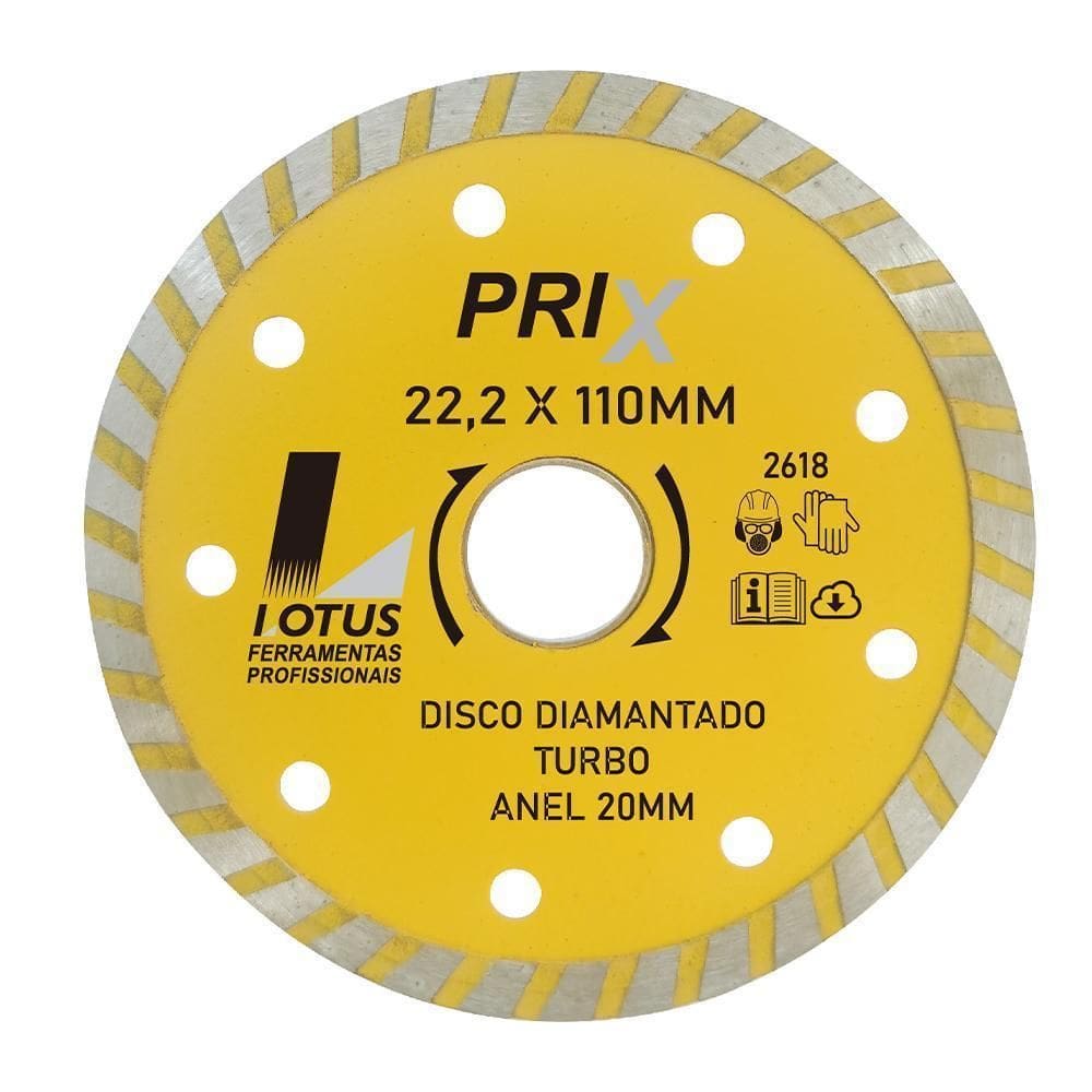 Disco Corte Diamant. Turbo 110X22.2 Lotus