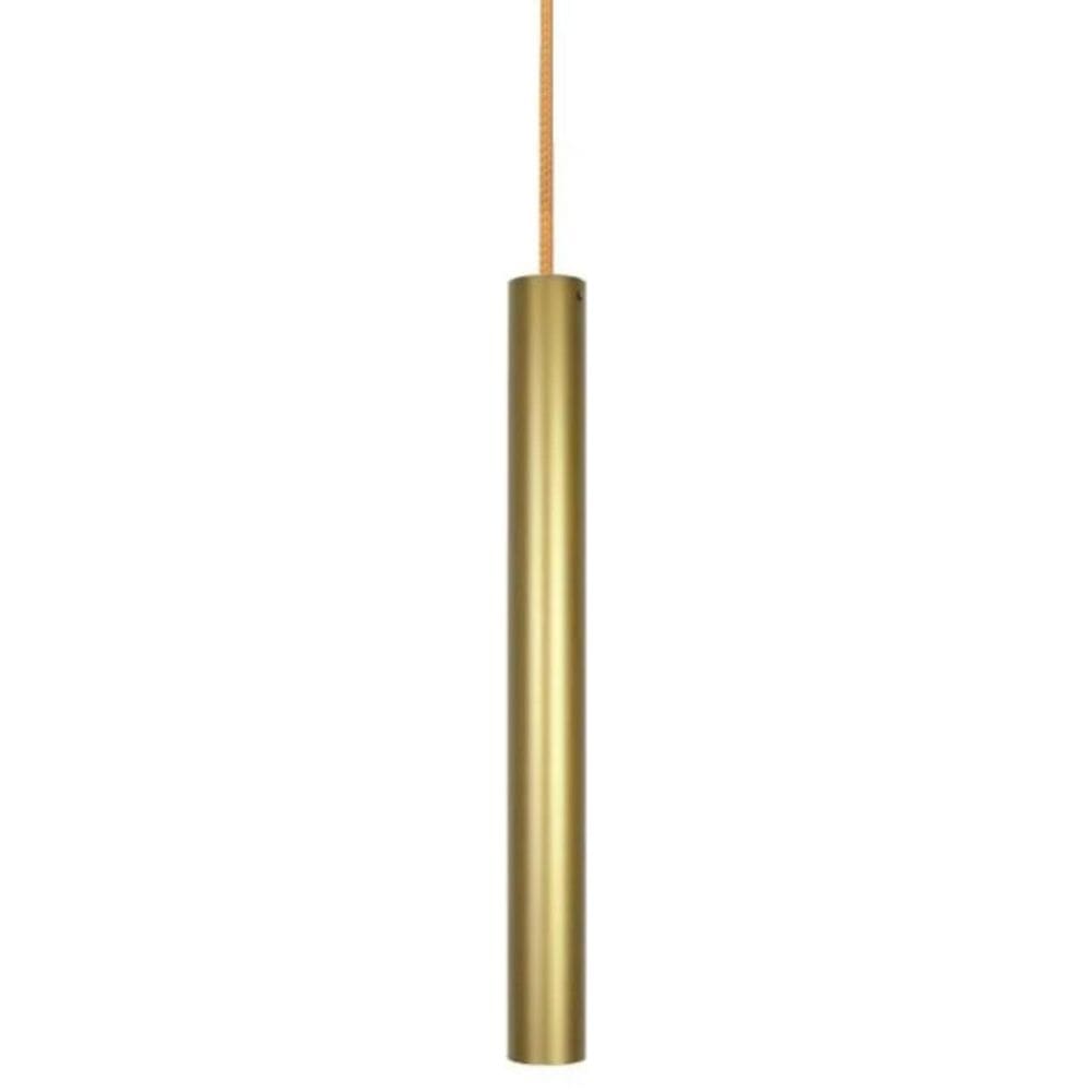 Pendente Cilíndrico 30cm Alumínio Dourado Fosco