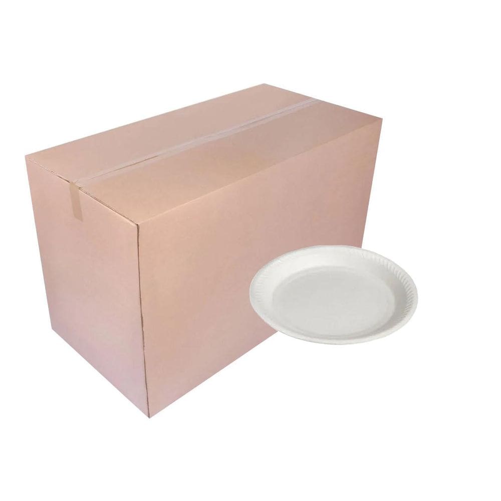 500 Prato Plastico Refeição 21Cm Fundo Branco Termopot  1Cx 