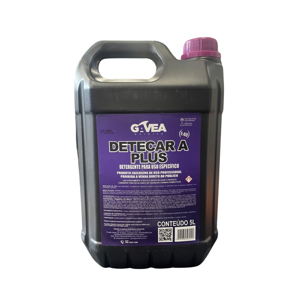 Detergente Detecar A Plus 5L Gávea Quimica